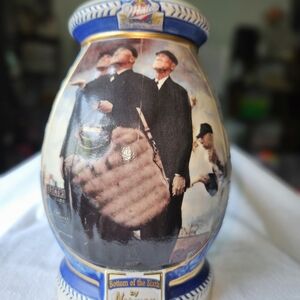 Vintage Baseball Themed Vase